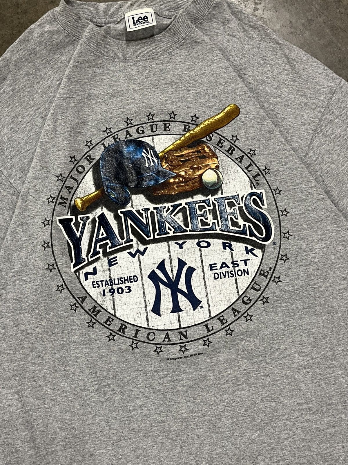 Vintage NY Yankees vintage tee shirt 90s Lee sports hype boxy Size US XL / EU 56 / 4 - 4 Thumbnail