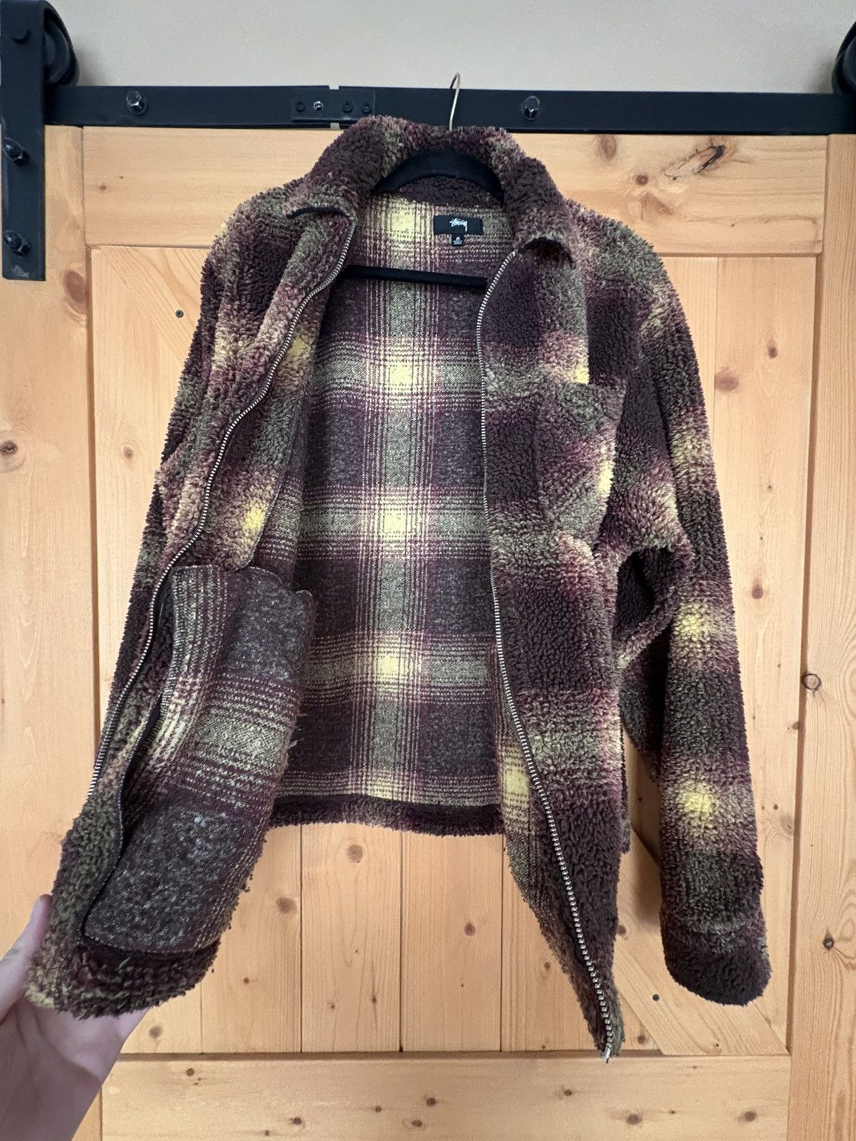 Stussy Shadow Plaid Sherpa Zip Size US M / EU 48-50 / 2 - 3 Thumbnail