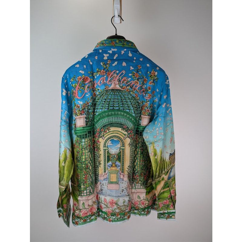 Casablanca o1rshd1 L'Amour En Fleur Long Sleeve Silk Shirt in Multi Size US XL / EU 56 / 4 - 16 Thumbnail