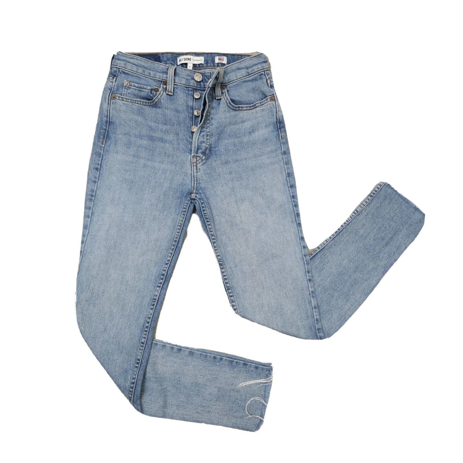 RE/DONE Re/Done Originals High Rise Ankle Crop Jeans 25 Size 25" / US 0 / IT 36 - 4 Thumbnail