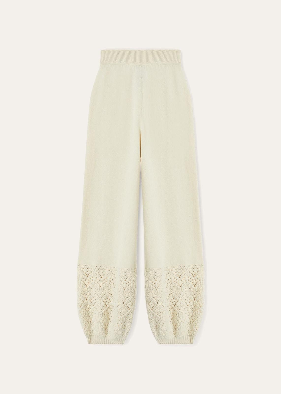 Loro Piana o1srvl11e1224 Engadin Cashmere Pant in Off White Size 27" / US 4 / IT 40 - 1 Thumbnail