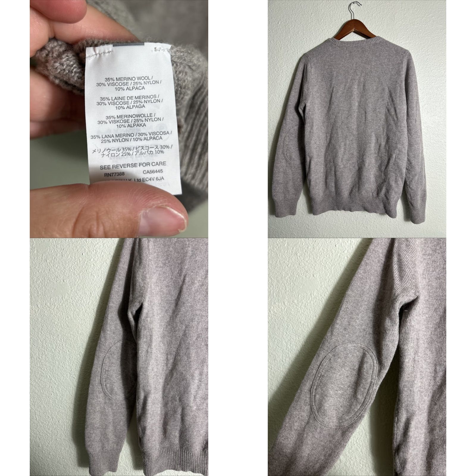 J.Crew J. Crew Slim Merino Wool Blend Crew Neck Sweater Size Small Beige Mens Pullover Crew Neck E0506 Style Slim Knit Size US S / EU 44-46 / 1 - 8 Thumbnail
