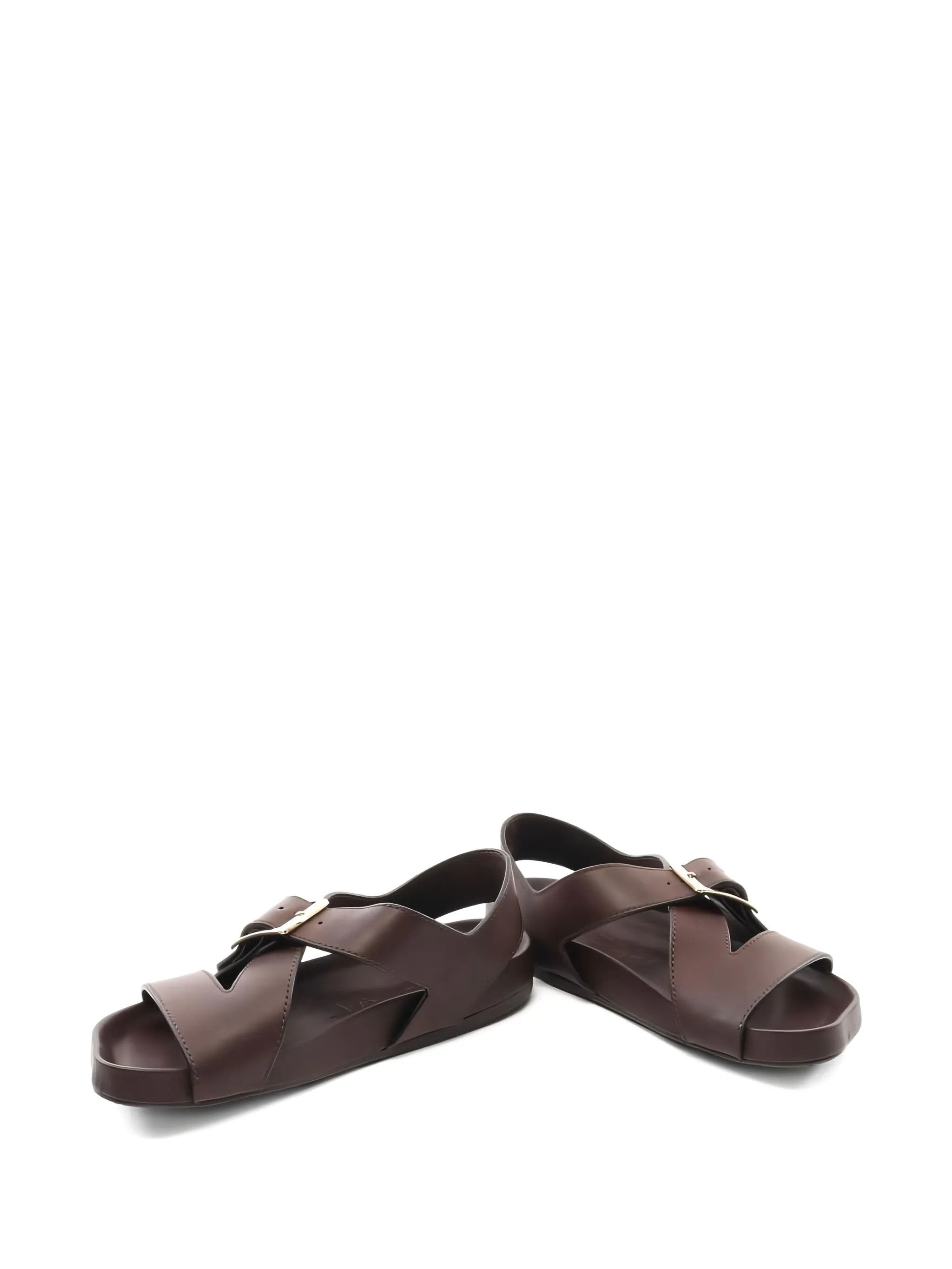 Loewe o1in1g0426 Ease Buckle Sandals in Dark Brown Size US 7 / IT 37 - 2 Thumbnail