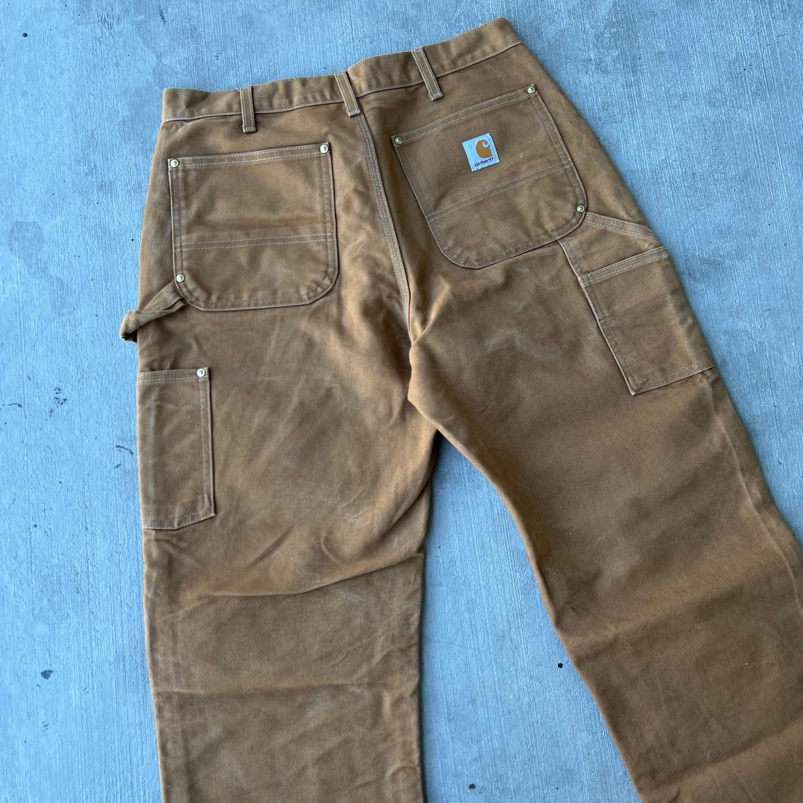 Carhartt × Vintage Carhartt brown double knee work wear carpenter pants Size US 31 - 9 Thumbnail