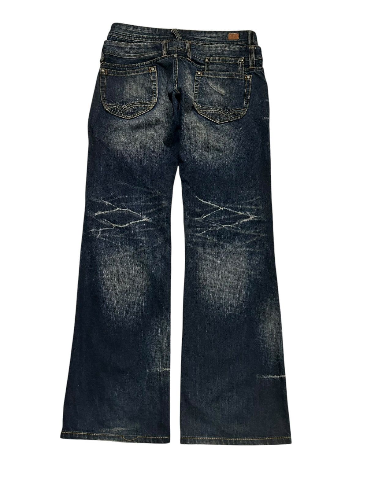If Six Was Nine × Le Grande Bleu (L.G.B.) × Nicole Club Nicole Club For Men Rare Double Waist Punk Style Denim Jeans Size US 32 / EU 48 - 8 Thumbnail