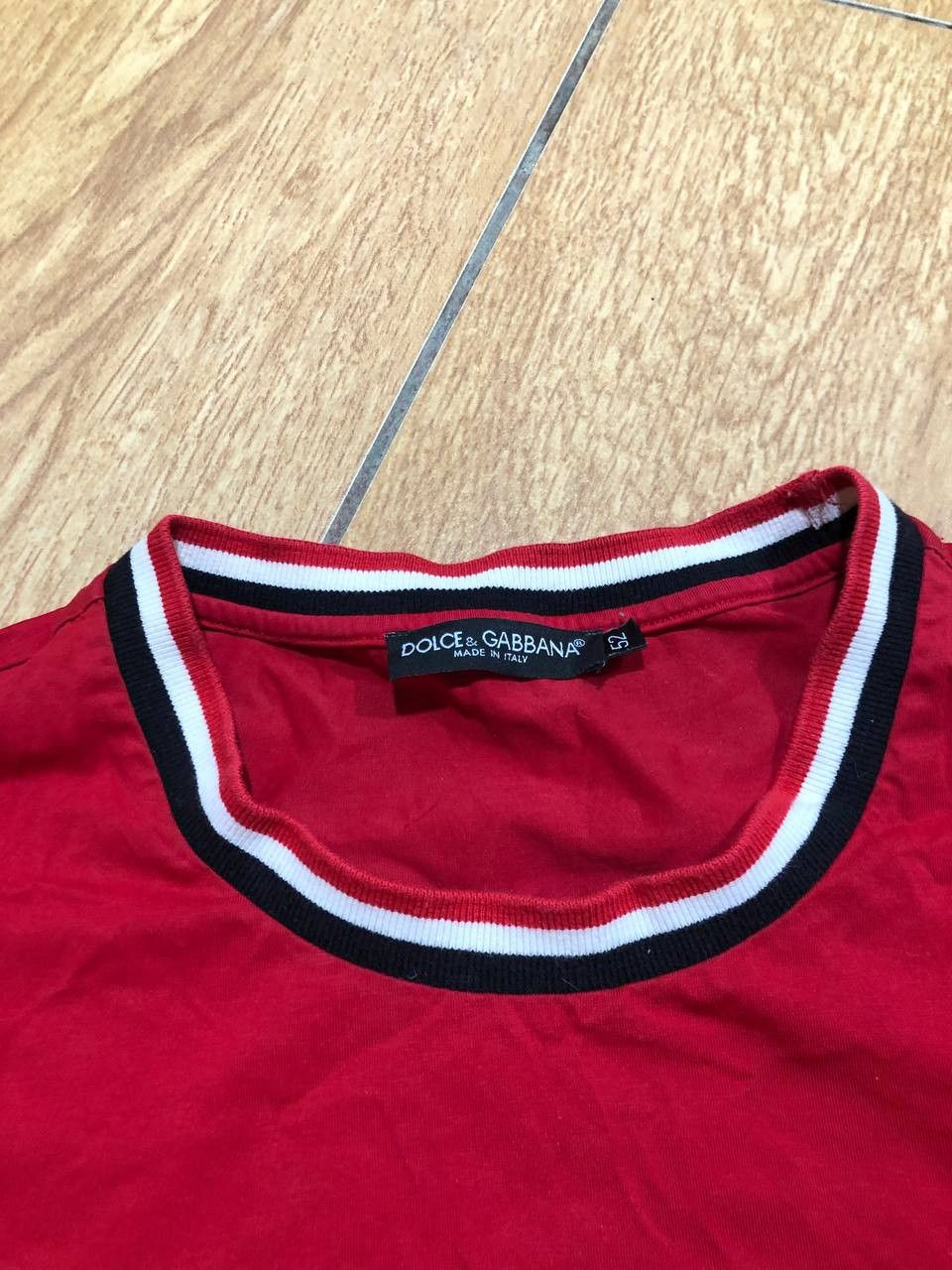 Dolce & Gabbana DOLCE & GABBANA T-shirt Red Cotton DG Logo Print Crew Neck Size US L / EU 52-54 / 3 - 13 Thumbnail