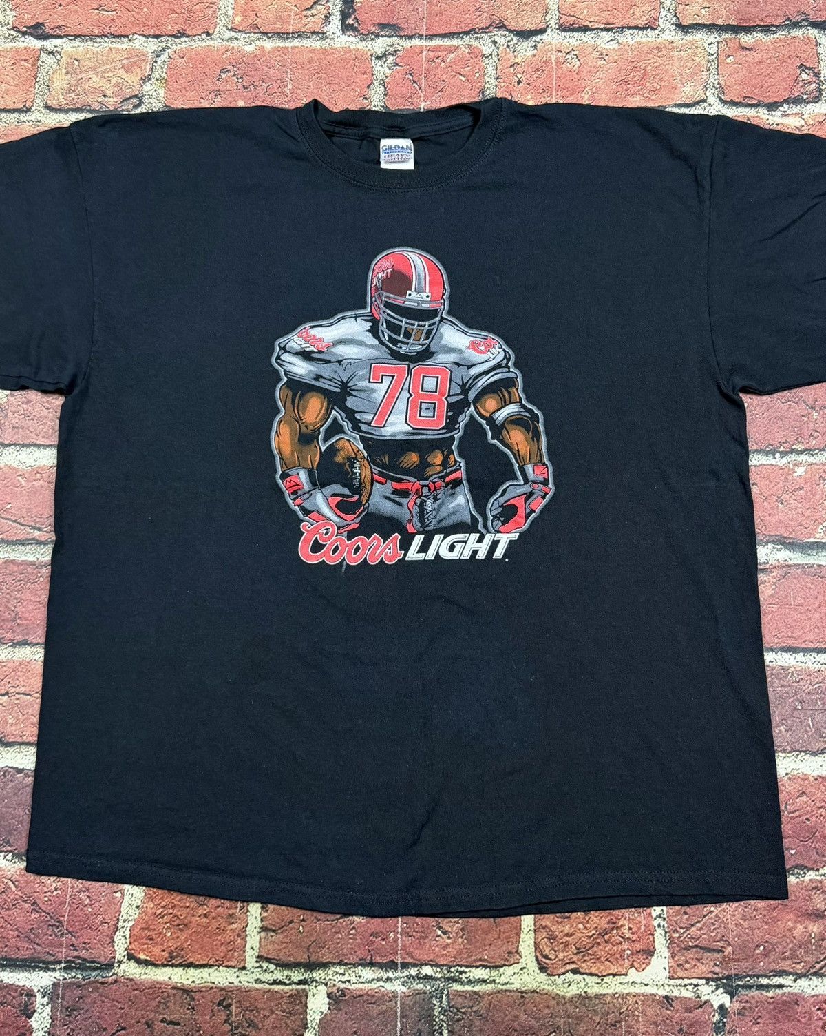 Gildan Vintage Coors Light NFL T Shirt Football Player Beer Sponsor Size US XXL / EU 58 / 5 - 2 Thumbnail