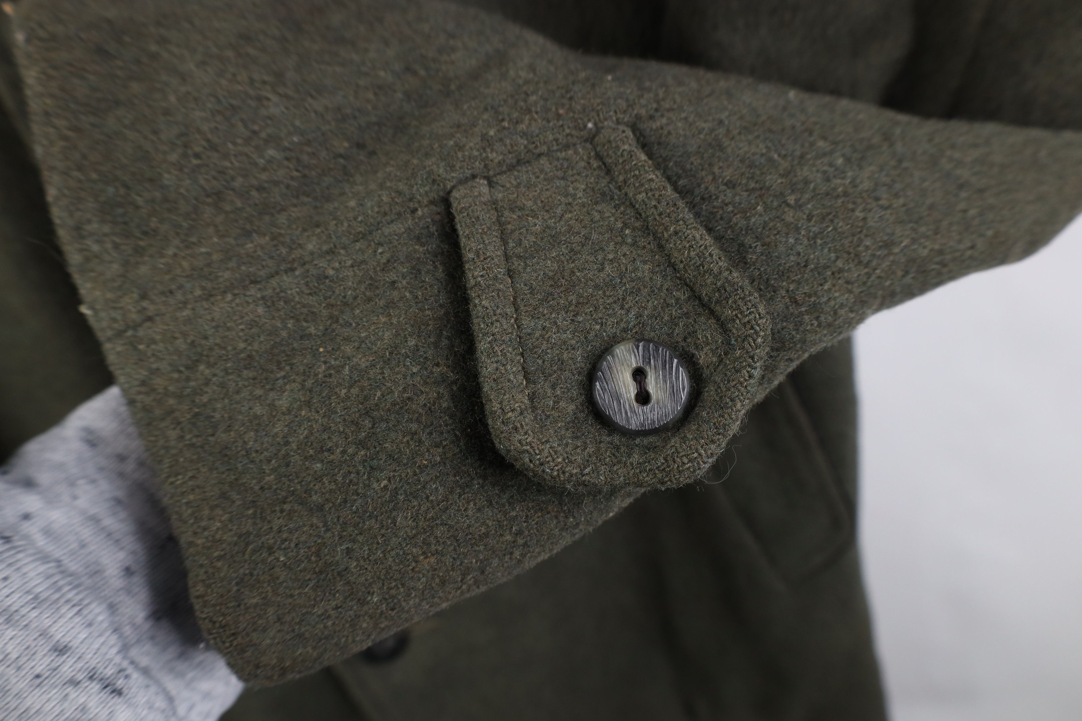 Vintage Vintage 50s Streetwear Lined Wool Duster Jacket Coat Green Size US L / EU 52-54 / 3 - 5 Thumbnail