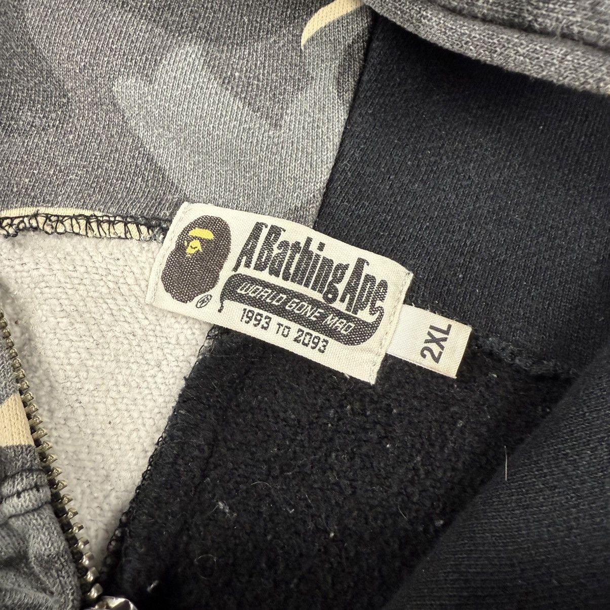 Bape BAPE Shark Full Zip Hoodie Glow in the Dark Camo Split Black Size US XL / EU 56 / 4 - 9 Thumbnail