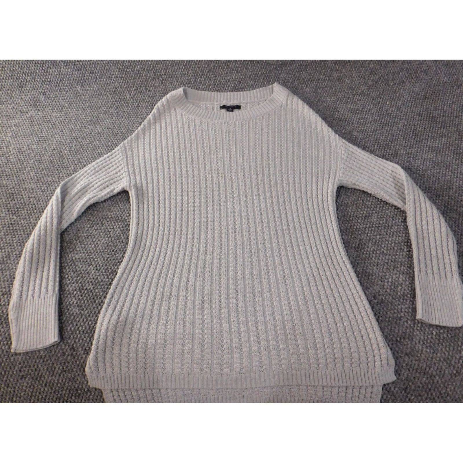 Ann Taylor Ann Taylor Sweater Womens Medium Gray Knit Pullover Long Sleeve Casual Size M / US 6-8 / IT 42-44 - 2 Thumbnail