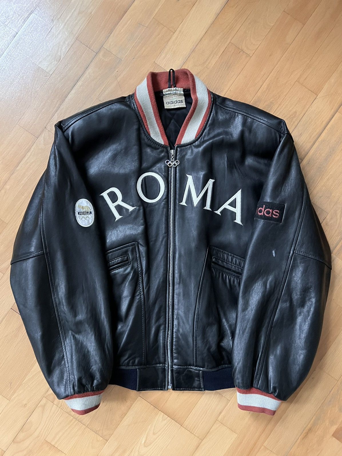 Adidas Vintage Adidas Olympic collection Roma bomber jacket Size US L / EU 52-54 / 3 - 1 Thumbnail