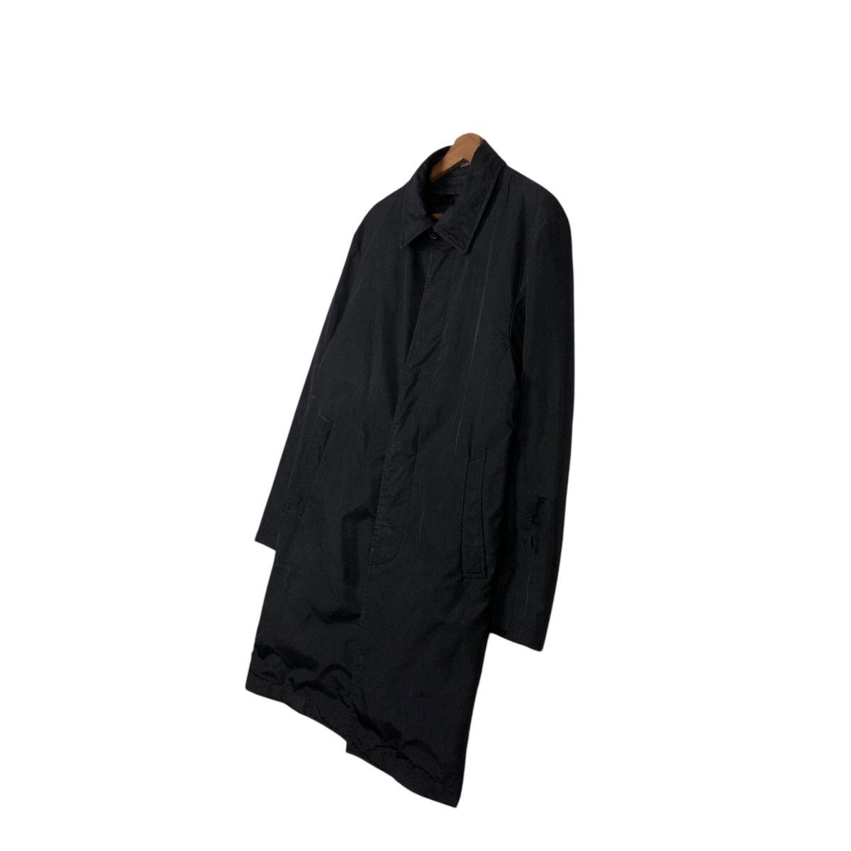 Yohji Yamamoto 📌Vintage Long Jacket Rich Black Ined Homme Basic Size US M / EU 48-50 / 2 - 3 Thumbnail