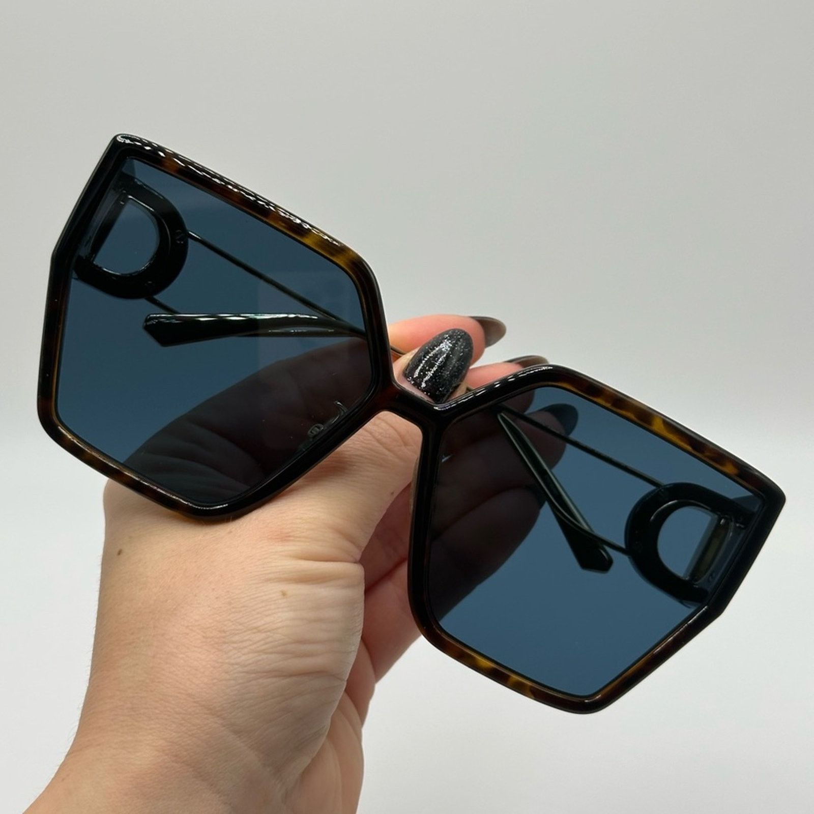 Dior NEW Dior Sunglasses 30MONTAIGNE BU 22B0 Dark Havana Blue Size ONE SIZE - 7 Thumbnail