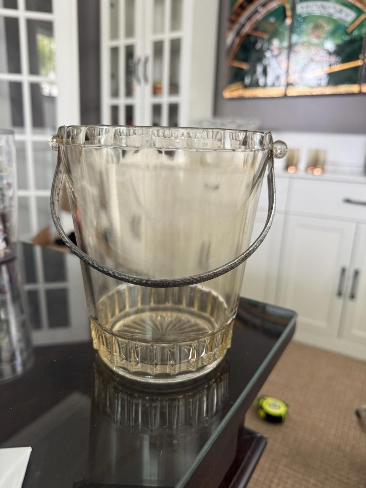 Designer Vintage Antique Mid Century Cut Glass Ice Bucket Size ONE SIZE - 2 Thumbnail