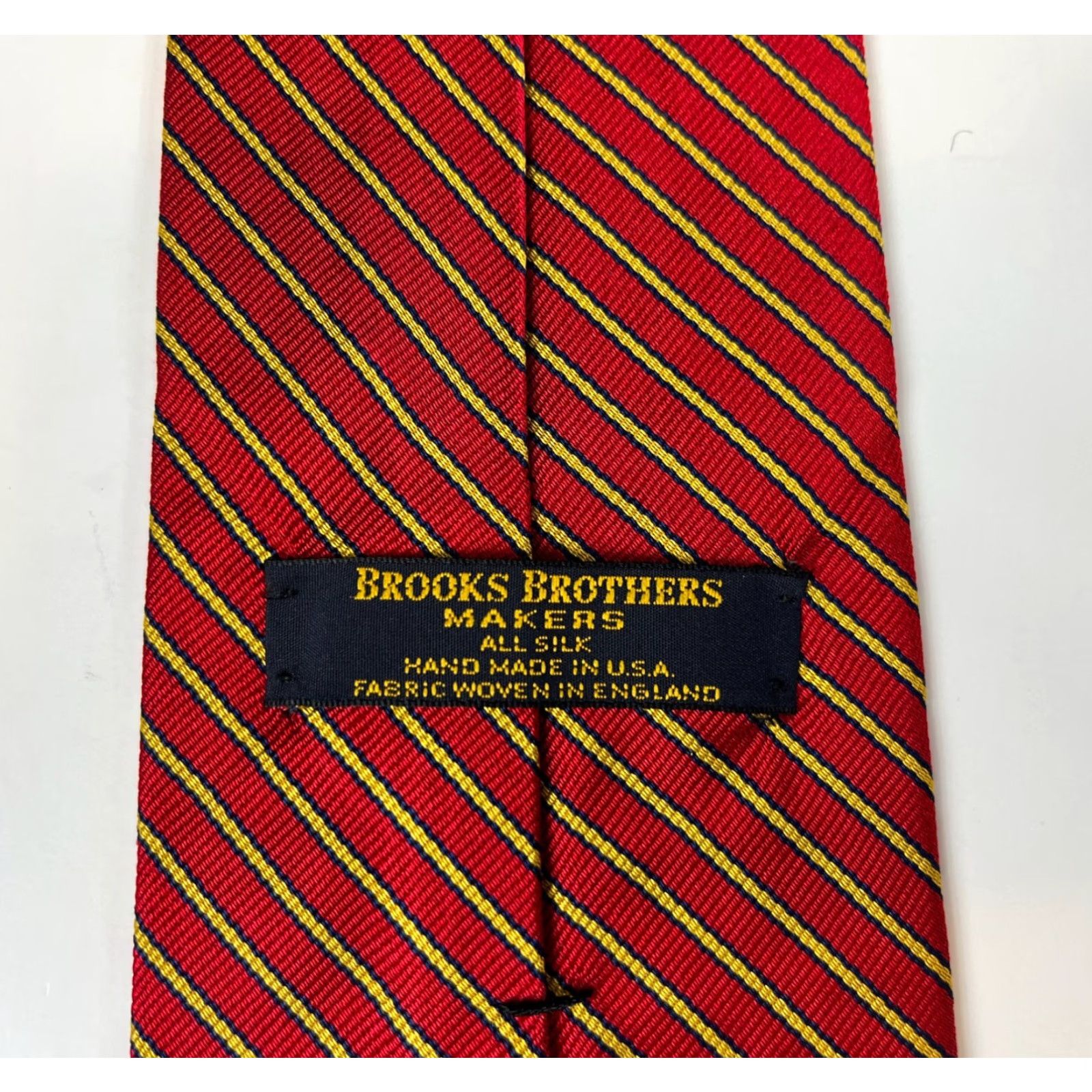 Brooks Brothers VINTAGE Brooks Brothers Makers Silk Tie Striped Woven England Made USA Men’s Tie Red 58" Wide 3.75" Silk All Silk Preppy Designer Size ONE SIZE - 7 Thumbnail