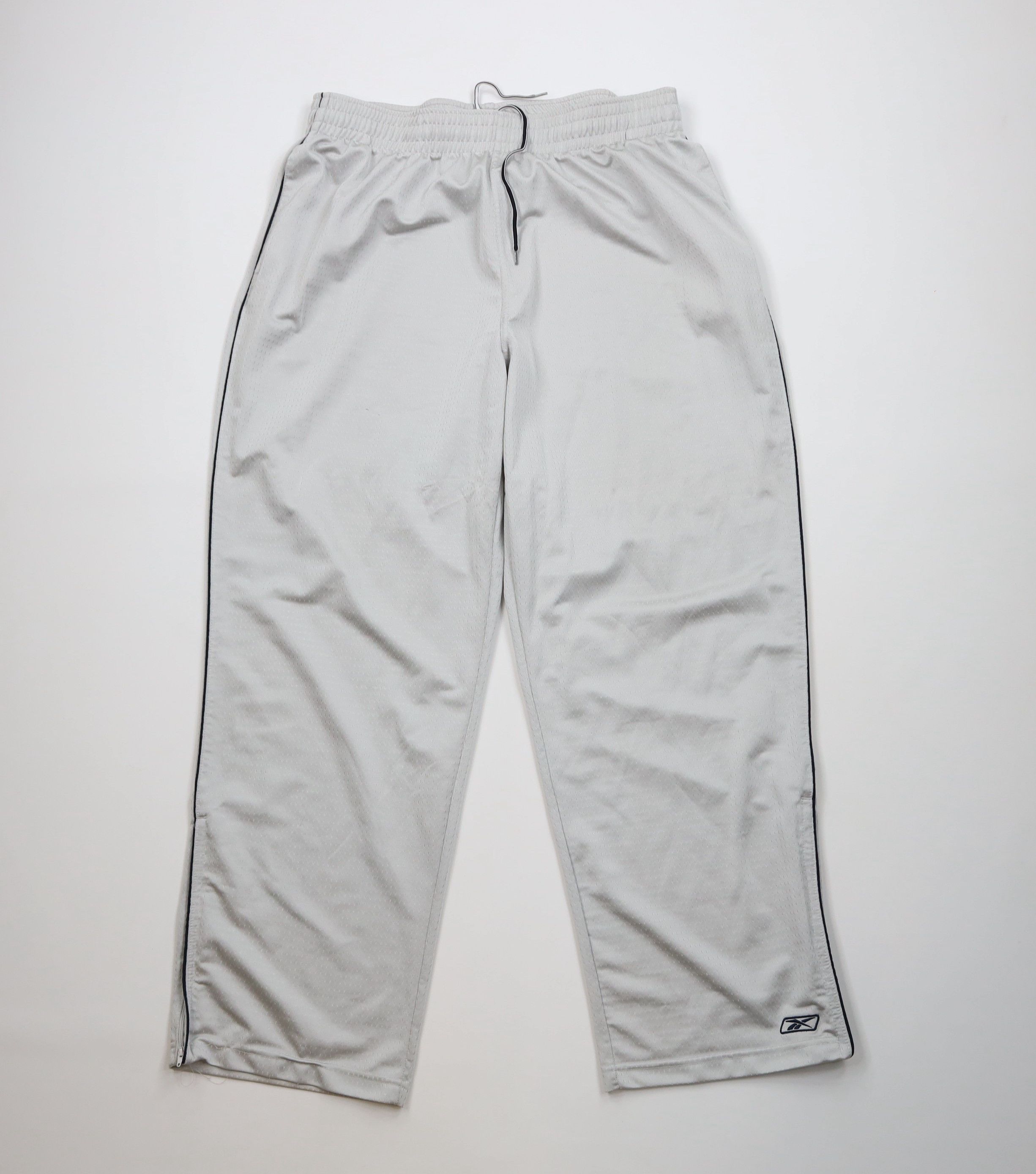Reebok Vintage 90s Reebok Mesh Wide Leg Sweatpants Pants Silver Size US 40 / EU 56 - 1 Thumbnail