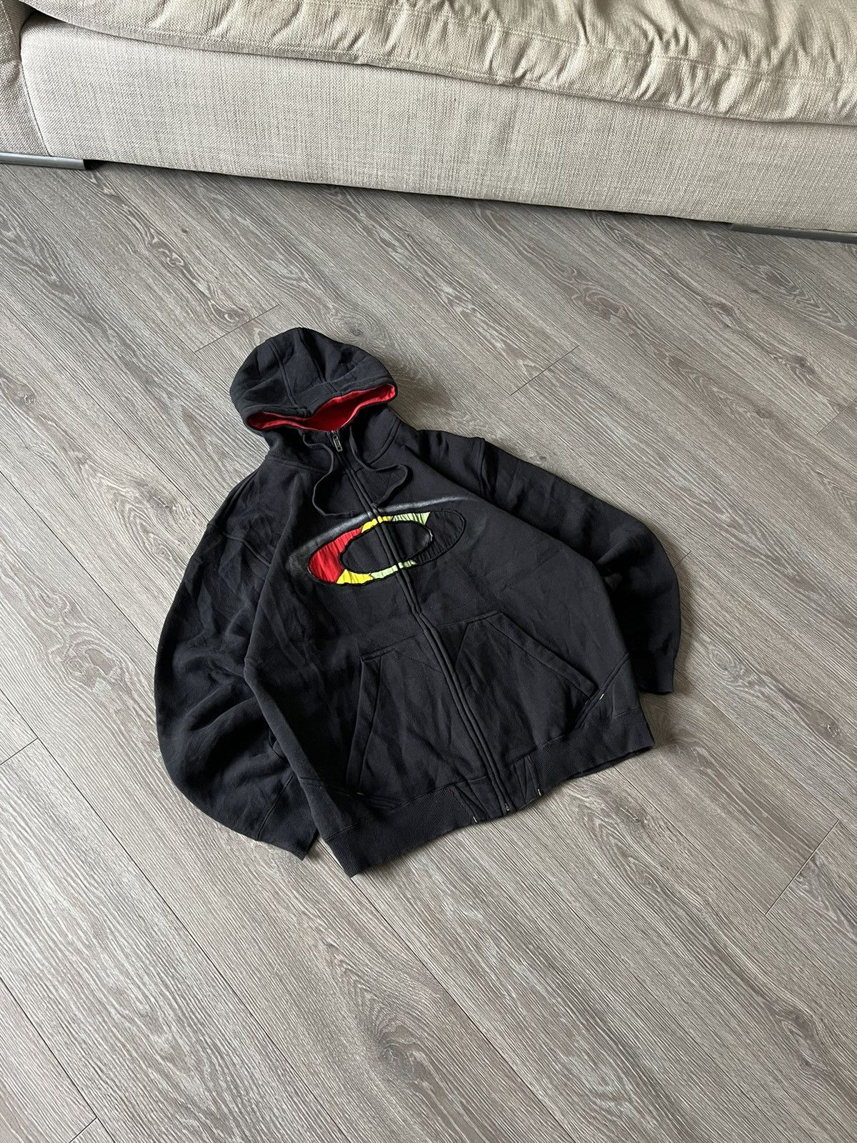 Oakley × Vintage Vintage 💥 Oakley Zip Hoodie Size US L / EU 52-54 / 3 - 4 Thumbnail