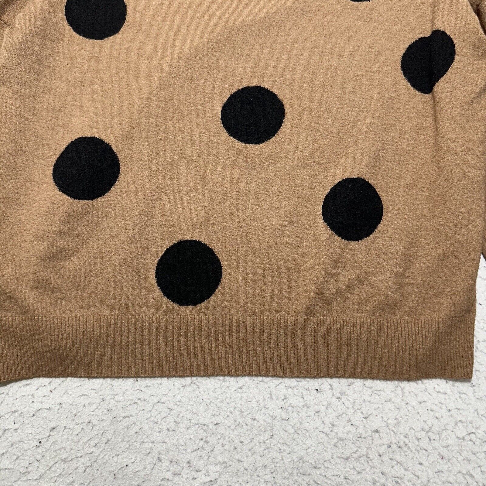 Other T Tahari =Large =Pullover Sweater Brown Black Polka Dot Size L / US 10 / IT 46 - 12 Thumbnail