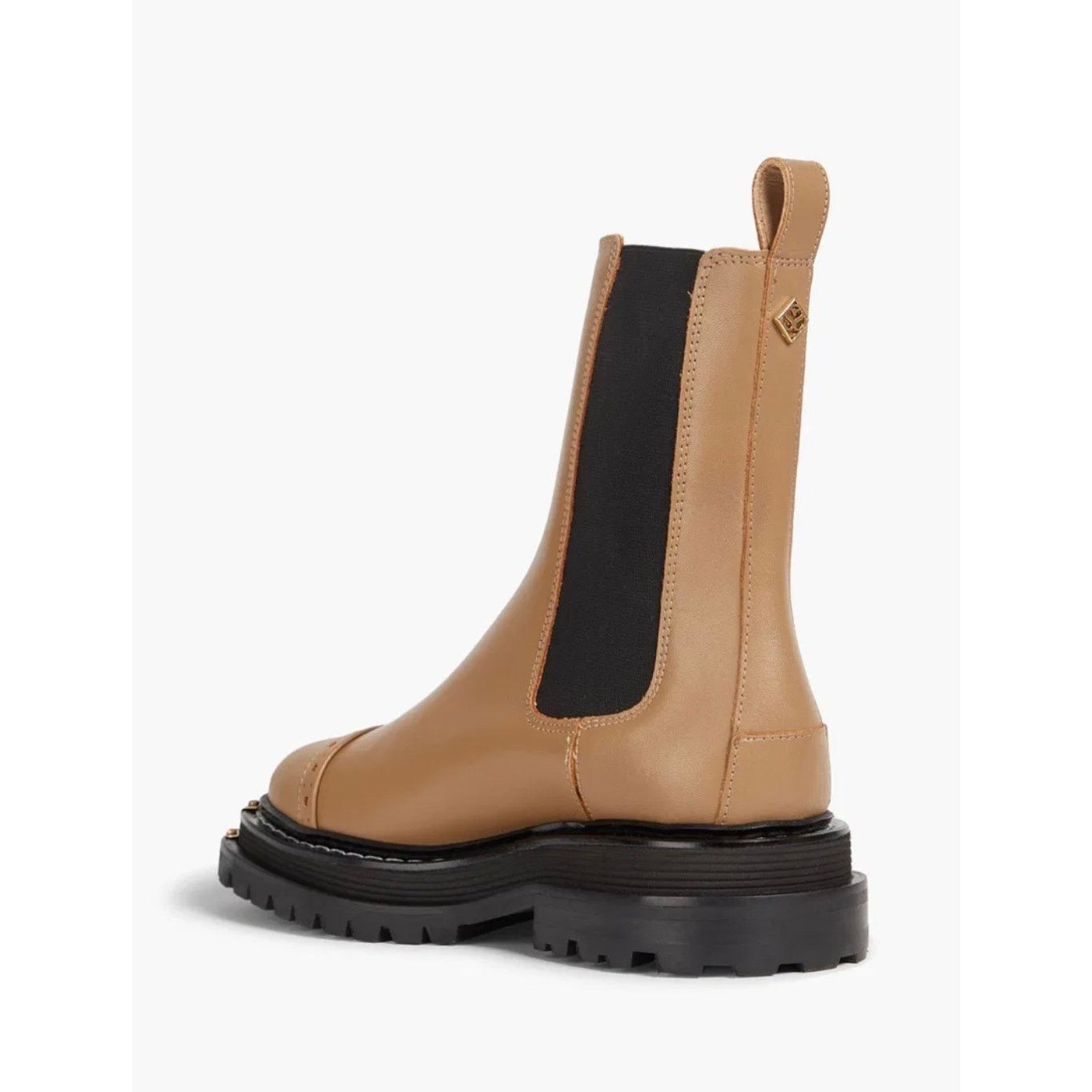 Sandro NEW Sandro Liam Beige Embellished Leather Chelsea Boots 36 Size US 5.5 / IT 35.5 - 4 Thumbnail