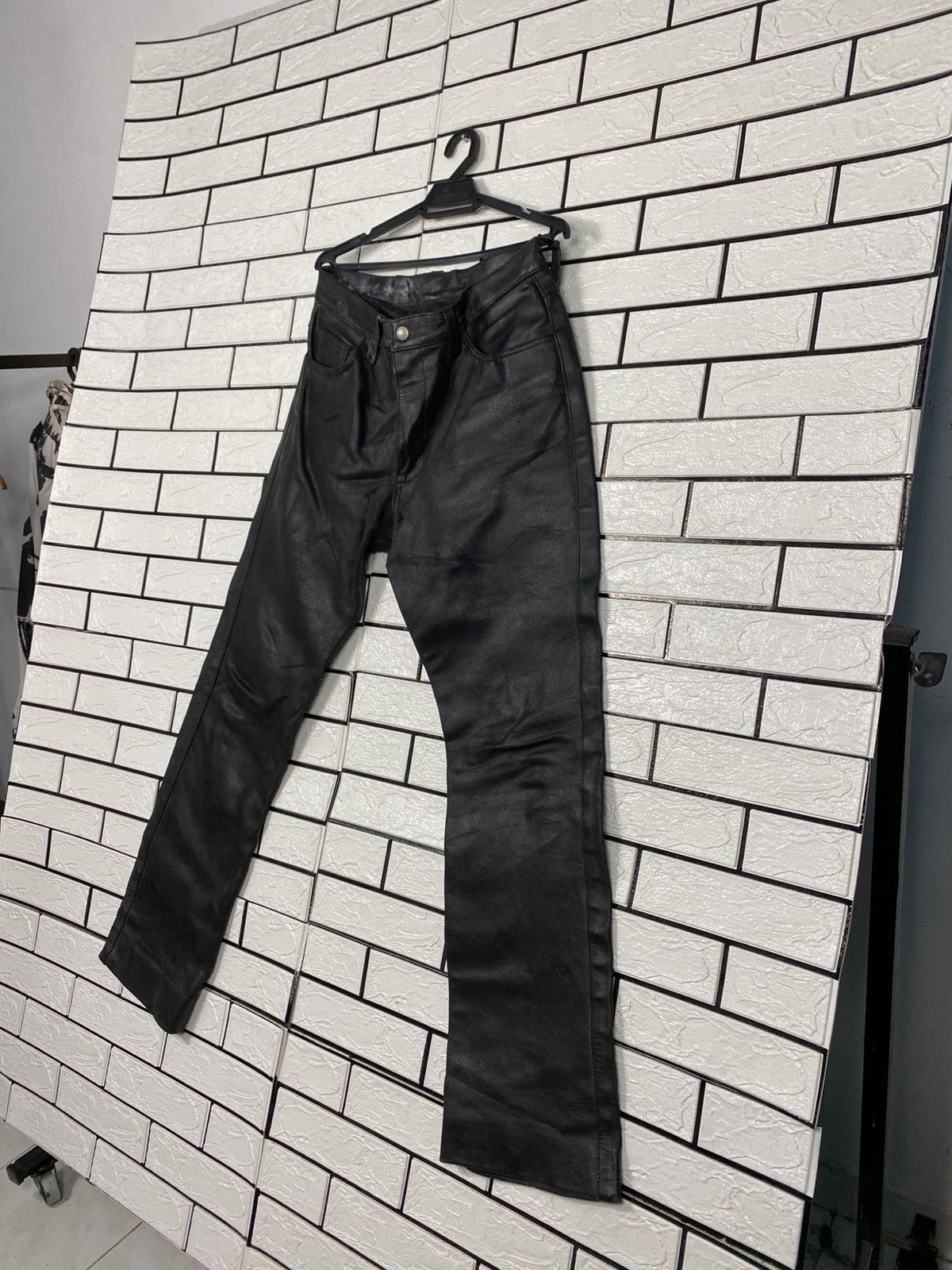 Japanese Brand Vintage Leather Pants Racing Wear Issey Miyake Size US 28 / EU 44 - 3 Thumbnail