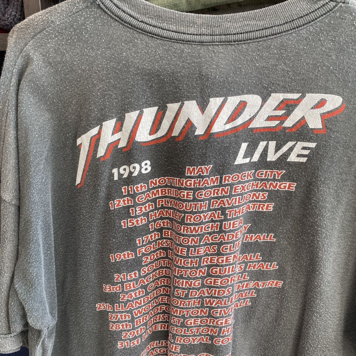 Band Tees Vintage Thunder Live 1998 Big Logo Archival Distressed tee Size US XL / EU 56 / 4 - 12 Thumbnail