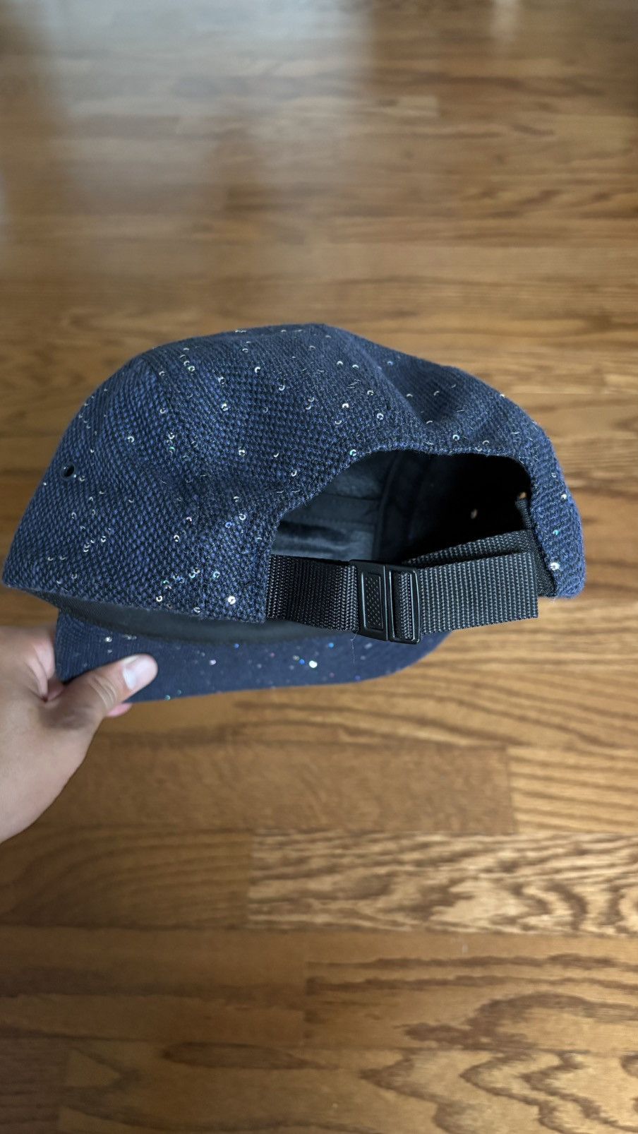 Supreme FW16 Supreme Sequins Camp hat Navy Box Logo Size ONE SIZE - 2 Thumbnail