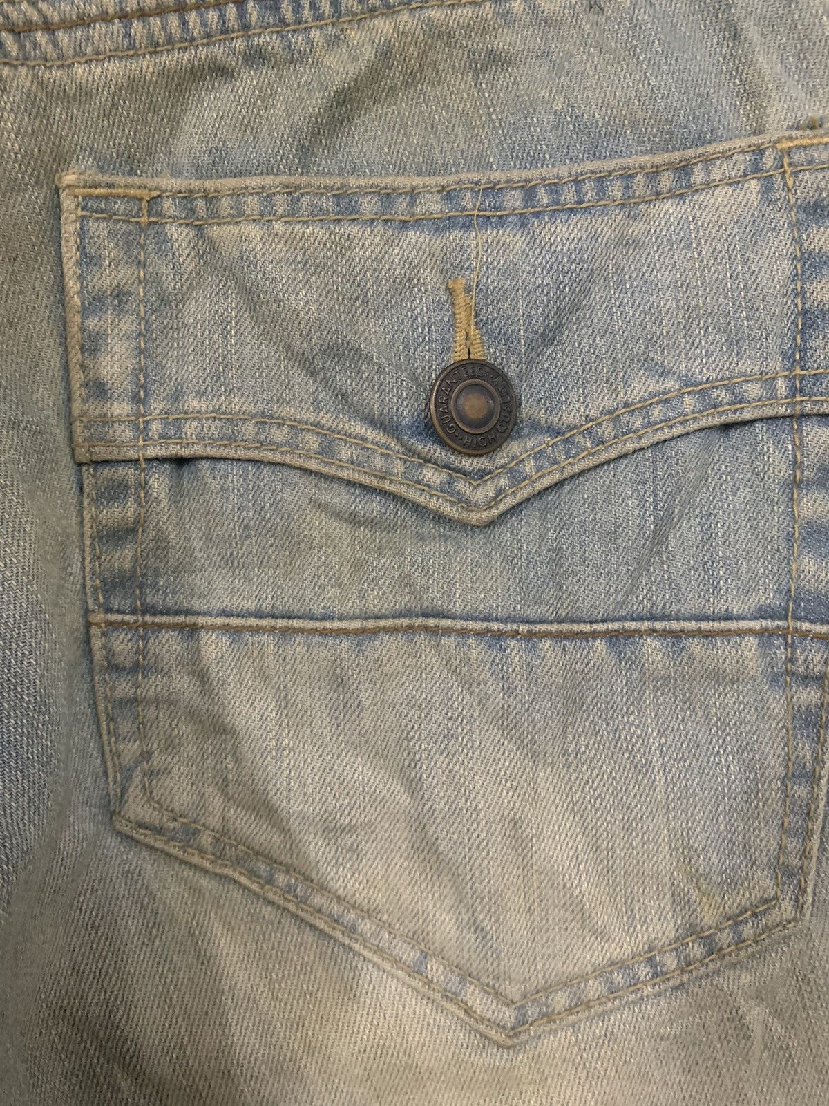 14th Addiction Vintage Japanese Brand Dominate Mud Wash Grunge Jorts Denim Size US 30 / EU 46 - 13 Thumbnail
