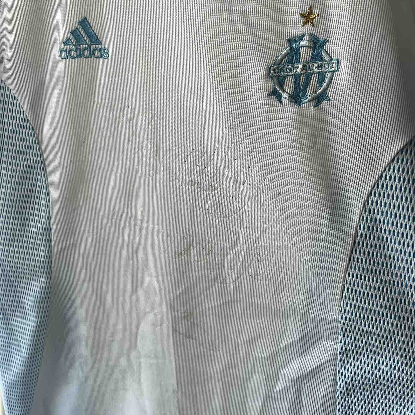 Vintage Rare Adidas Olympique Marseille 2002 away soccer jersey Sz M Size US M / EU 48-50 / 2 - 6 Thumbnail