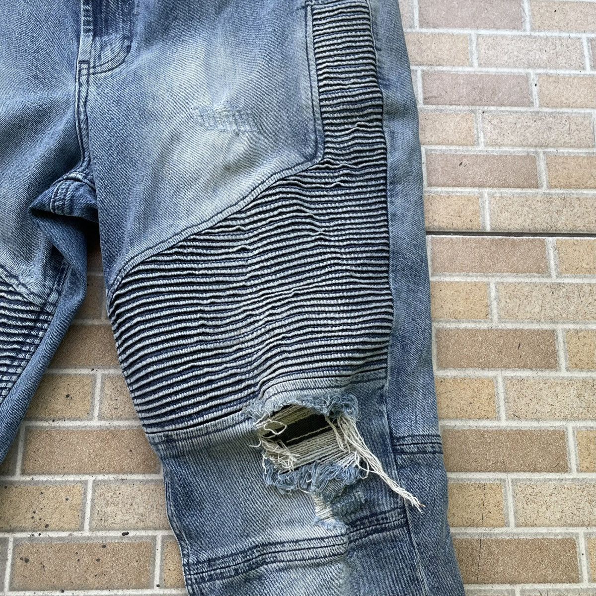 Balmain Pacsun Distressed Stacked Skinny Jeans Balmain Style Size US 36 / EU 52 - 4 Thumbnail