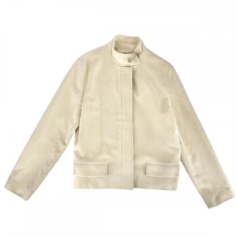Hermes Hermes Cream Stand Collar Jacket Size US XS / EU 42 / 0 - 1 Thumbnail