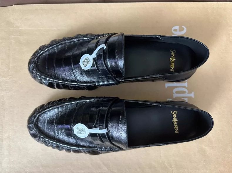 Saint Laurent Paris SLP Saint Laurent Eel Skin Loafers Size 45-2507 Size US 11 / EU 44 - 2 Thumbnail