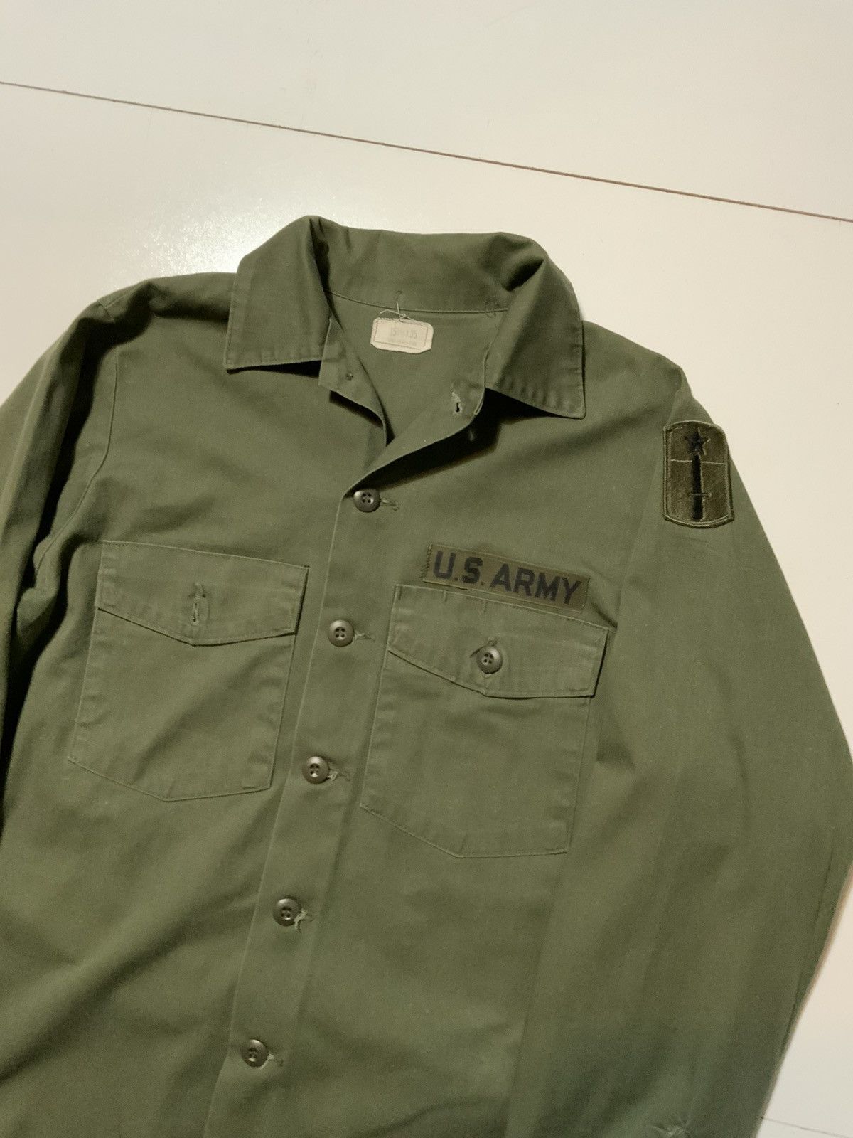 Vintage Vintage Selma U.S. Army OG-507 Utility Fatigue Button Shirt Size US S / EU 44-46 / 1 - 3 Thumbnail