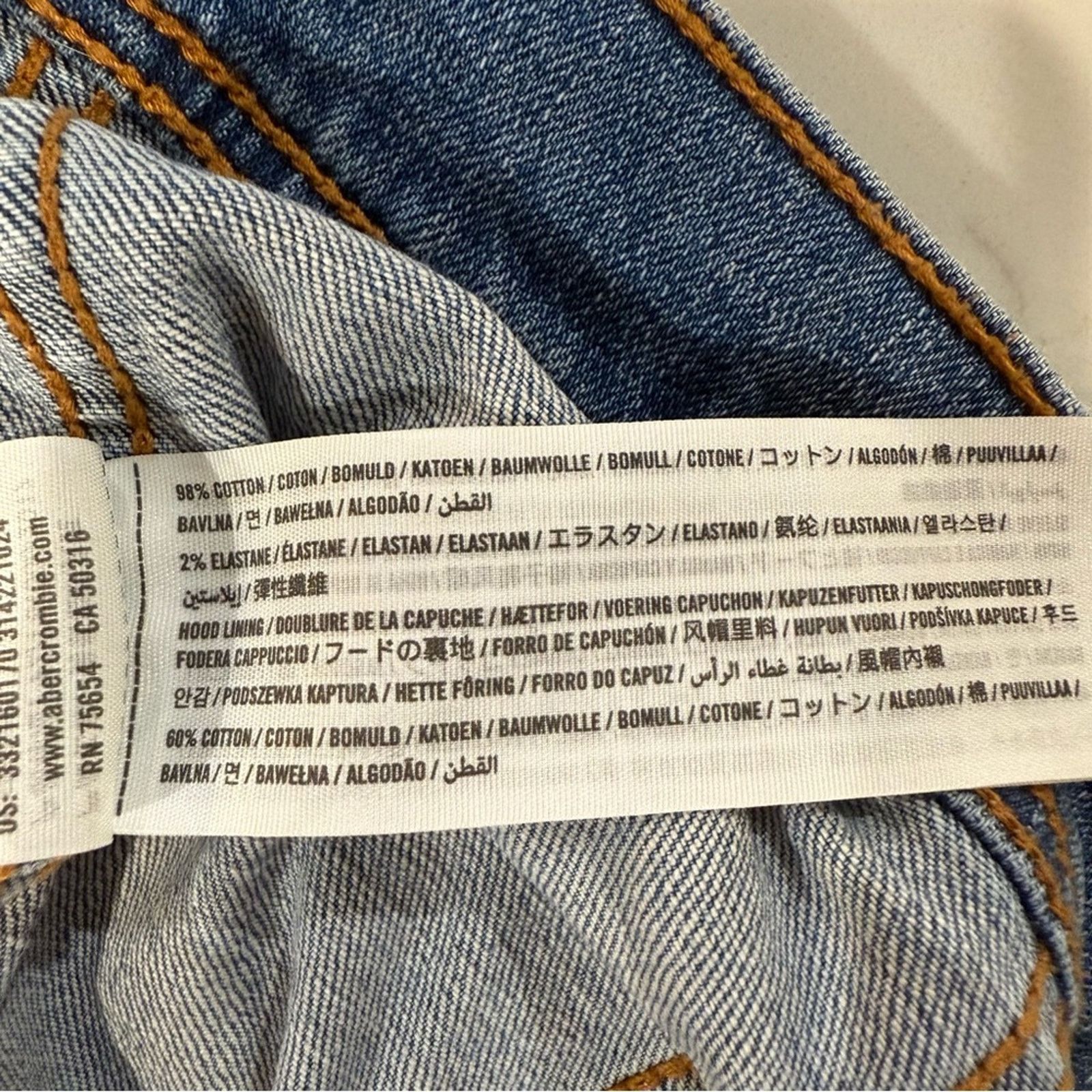 Hollister Hollister Distressed Denim Jersey Hooded Jacket Womens Small Size S / US 4 / IT 40 - 10 Thumbnail