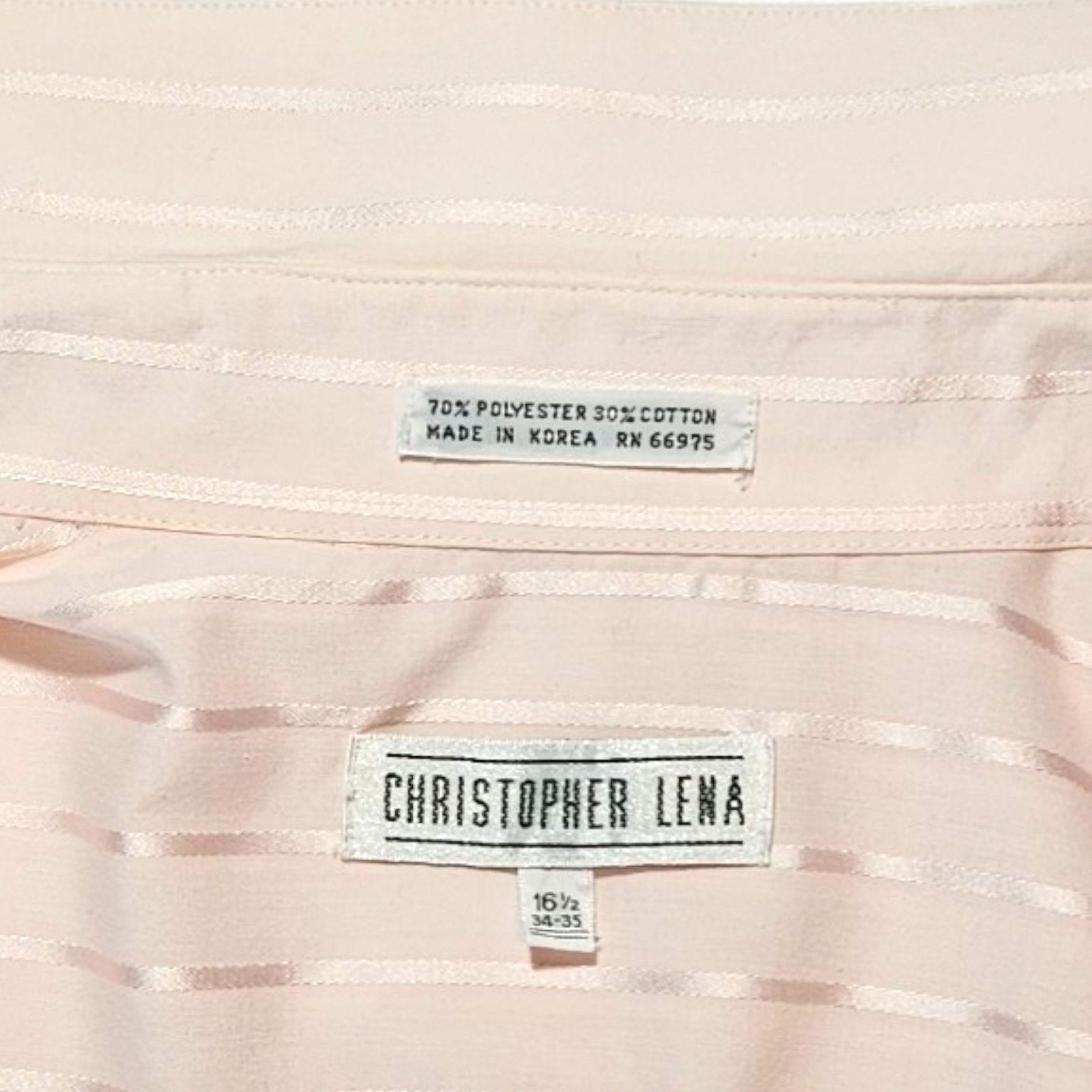 Other Christopher Lena Striped Shirt Sz. 16.5 Length 34-35 Pink Size US S / EU 44-46 / 1 - 4 Thumbnail
