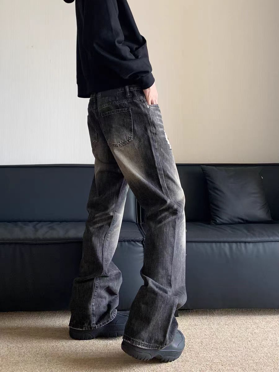 Japanese Brand × Jean Vintage Washed Straight Leg Aged Jeans Size US 34 / EU 50 - 3 Thumbnail