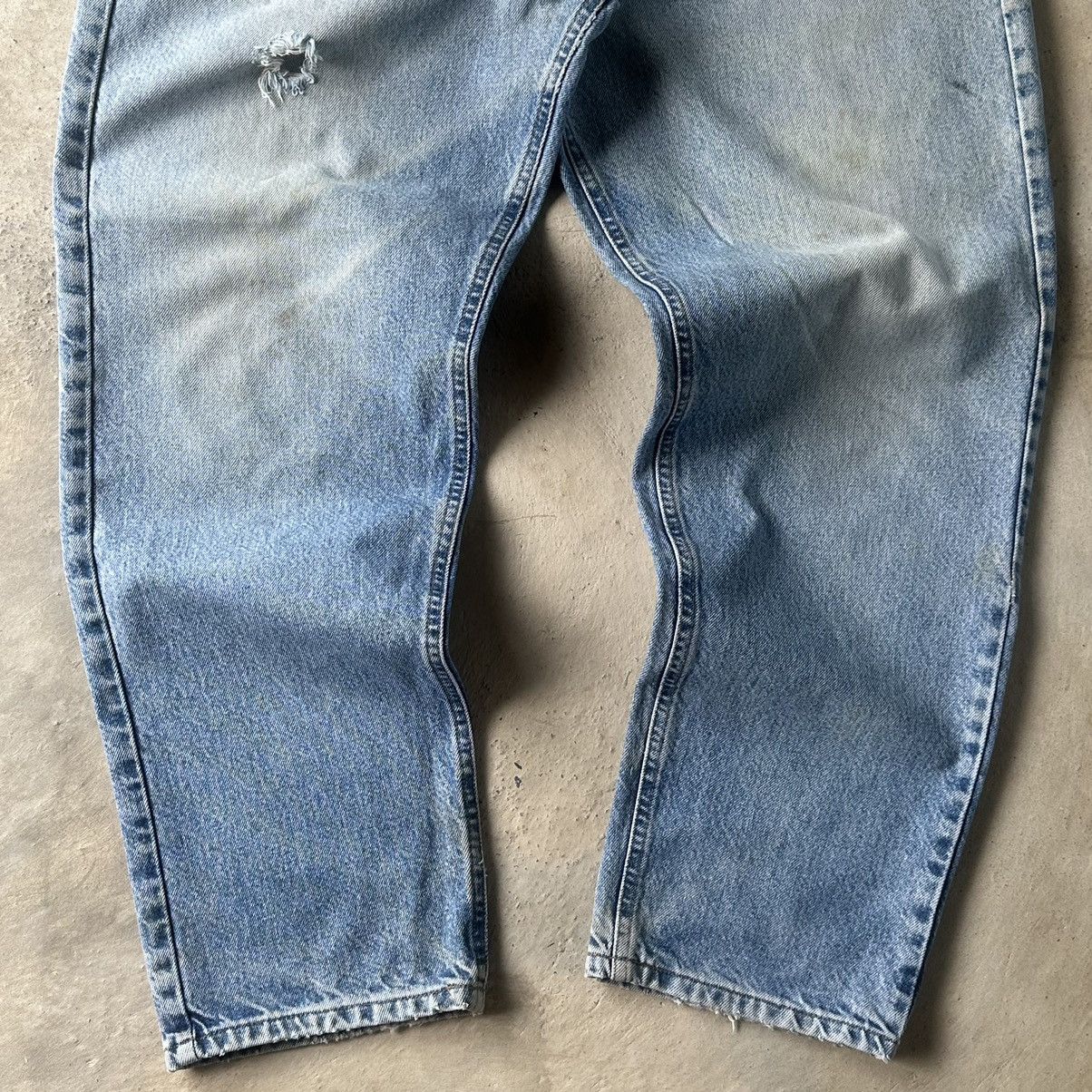 Carhartt × Dickies (37x30) DISTRESSED CARHARTT BLUE JEANS Size US 37 - 3 Thumbnail