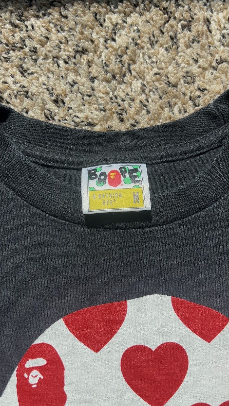 Bape Bape Valentine ape head tee Size US M / EU 48-50 / 2 - 4 Thumbnail