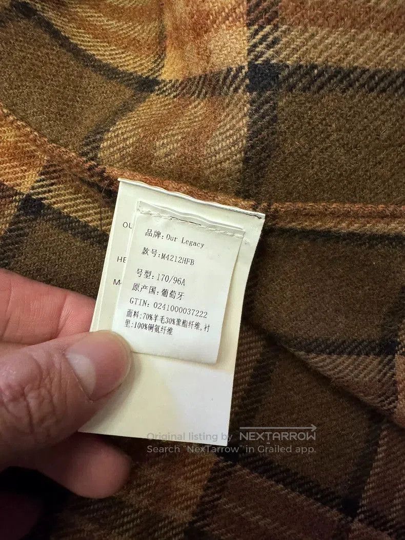 Our Legacy Our Legacy Brown Plaid Shirt Jacket. Size US M / EU 48-50 / 2 - 5 Thumbnail