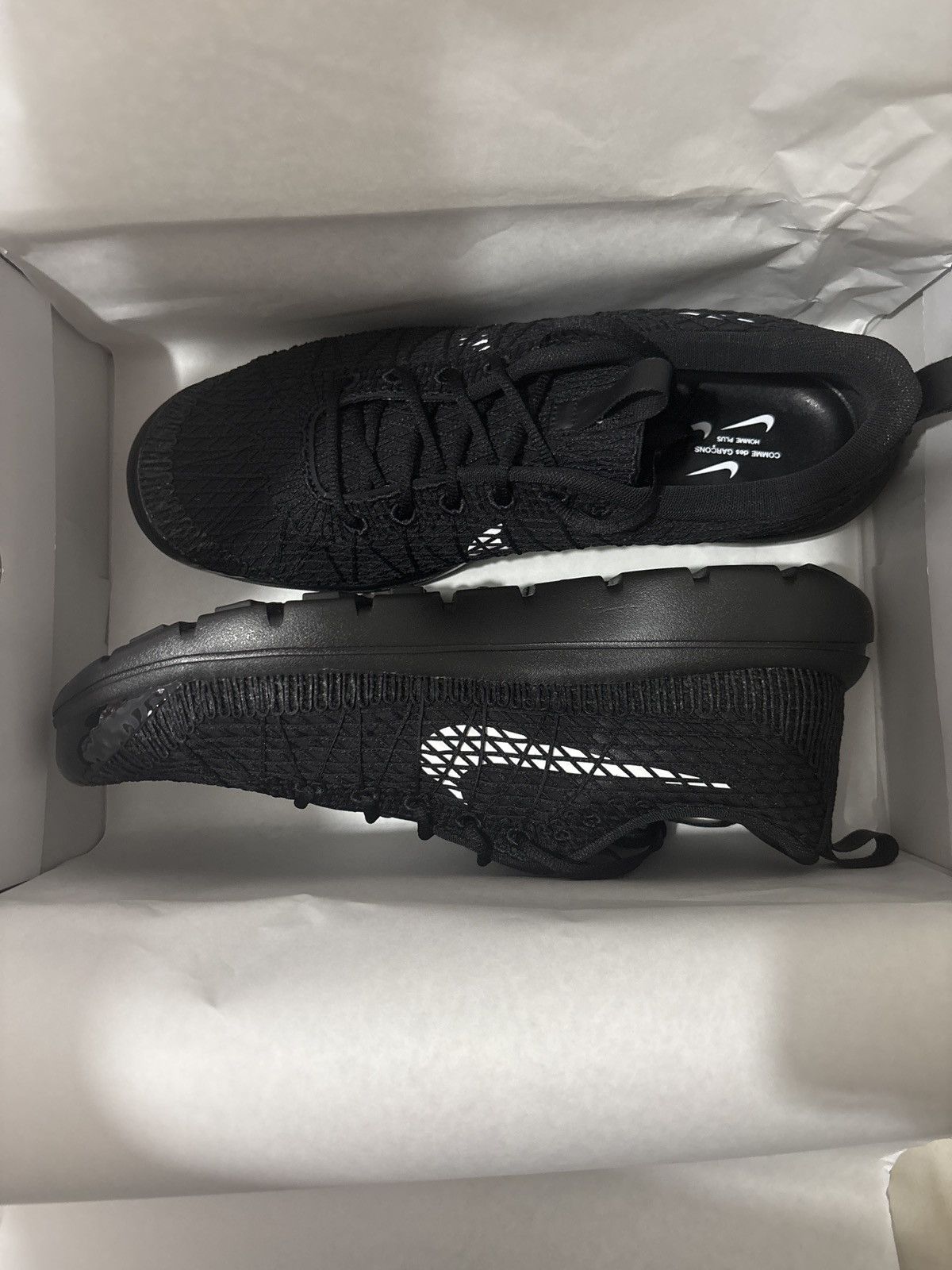 Comme des Garcons × Nike Nike Air Rejuven8 Comme des Garçons Homme Plus Black Size US 11 / EU 44 - 2 Thumbnail