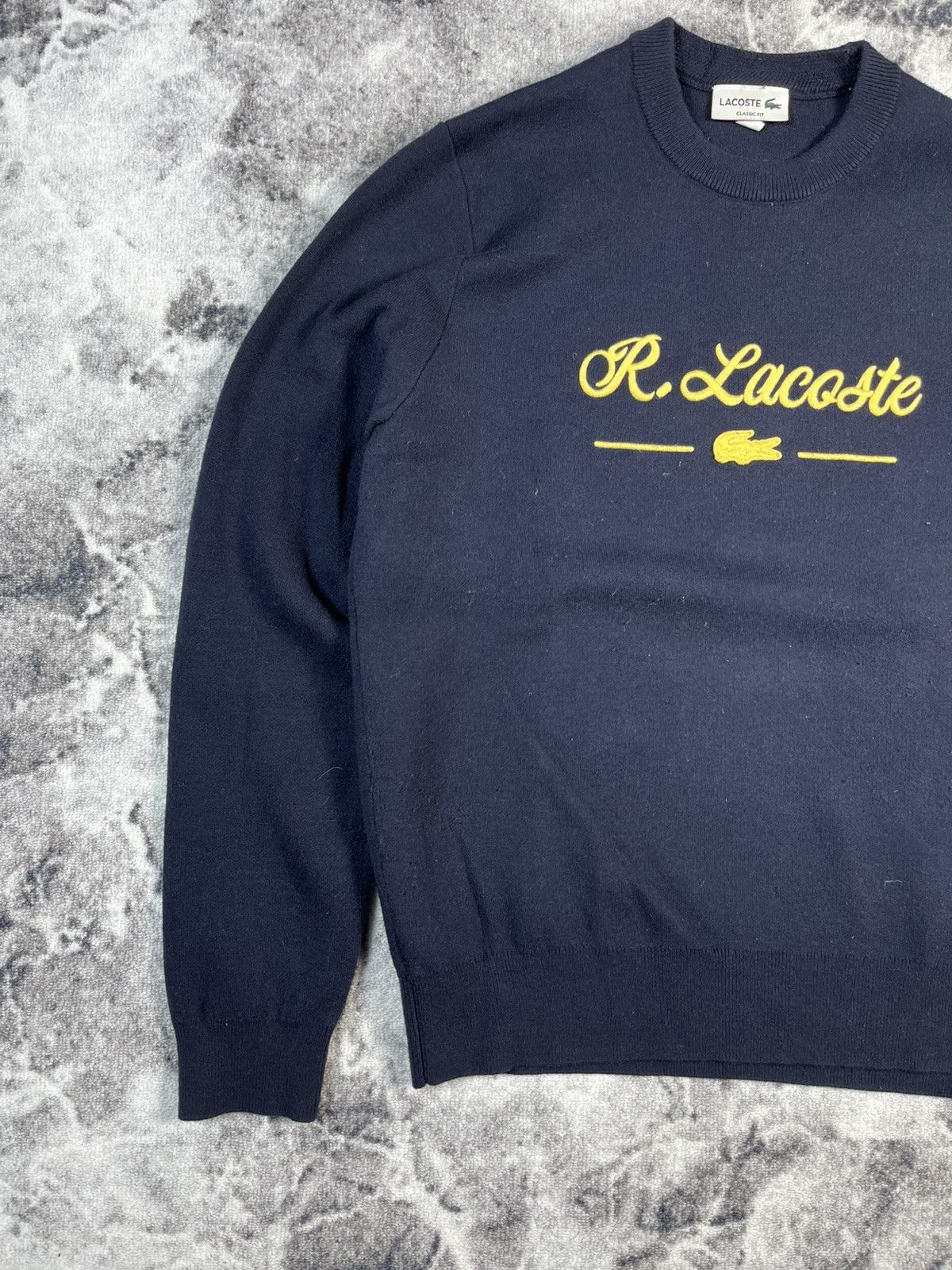 Lacoste Lacoste Wool Blend Sweater Logo Navy Size L Size US L / EU 52-54 / 3 - 2 Thumbnail