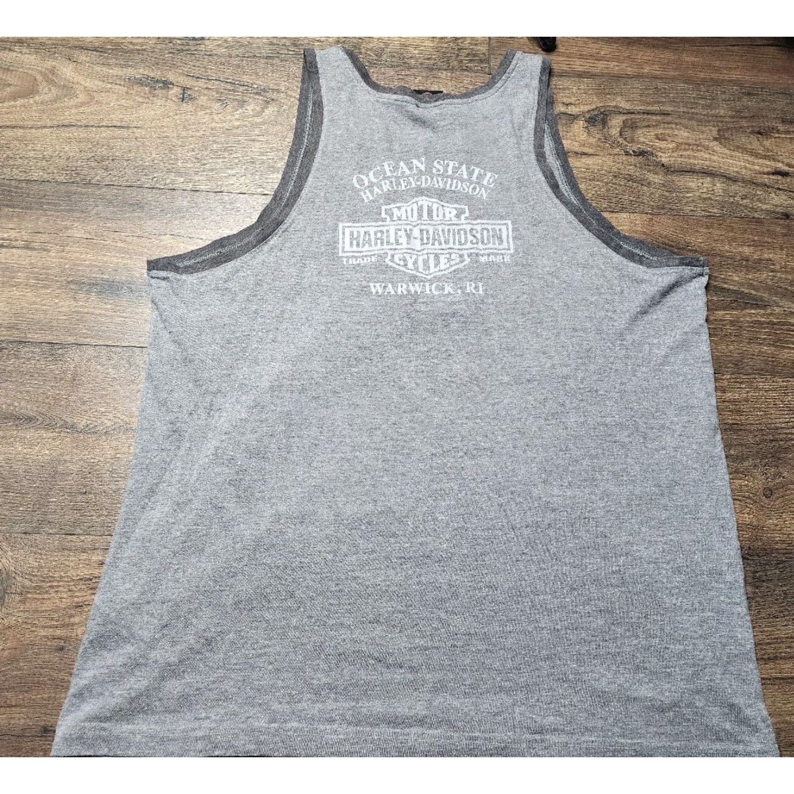 Harley Davidson Vintage Harley-Davidson Men’s 2XL Tank Top Shirt Motorcycles Logo Cotton Gray Adult Summer Size US XXL / EU 58 / 5 - 2 Thumbnail