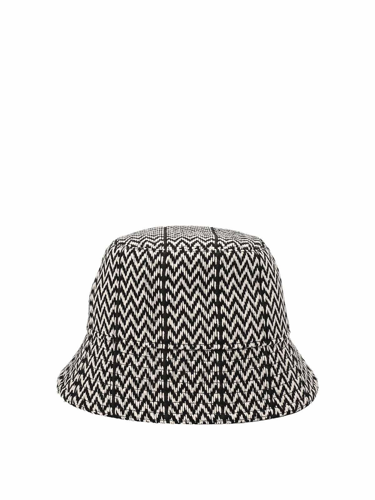Lanvin o1y0125 Size : 6 7/8 Hat / Cap in Black/White Size ONE SIZE - 1 Thumbnail
