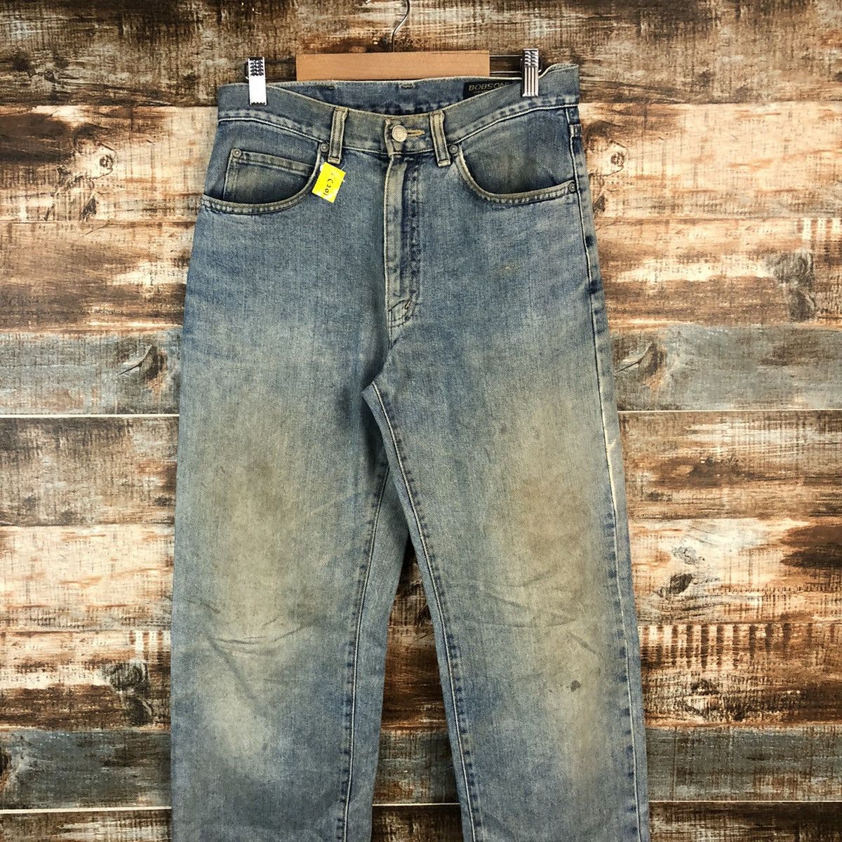 Japanese Brand DL BobSon Vintage faded ripped Blue Denim Pants #C207 Size US 30 / EU 46 - 2 Thumbnail