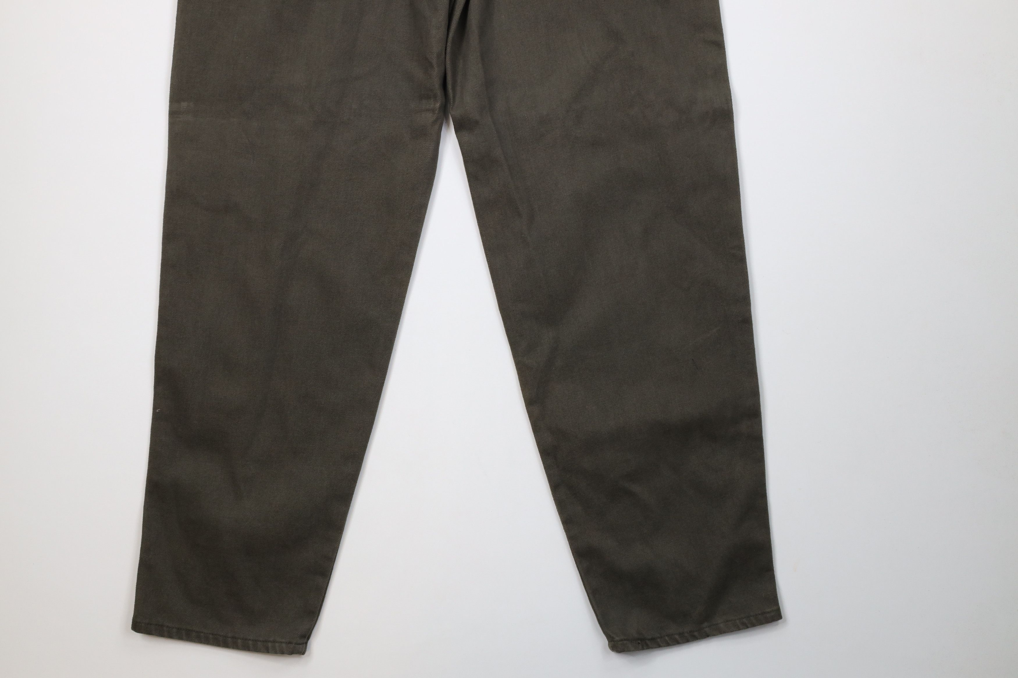 Vintage Deadstock Vintage 90s Streetwear Jeans Olive Green Size US 31 - 12 Thumbnail