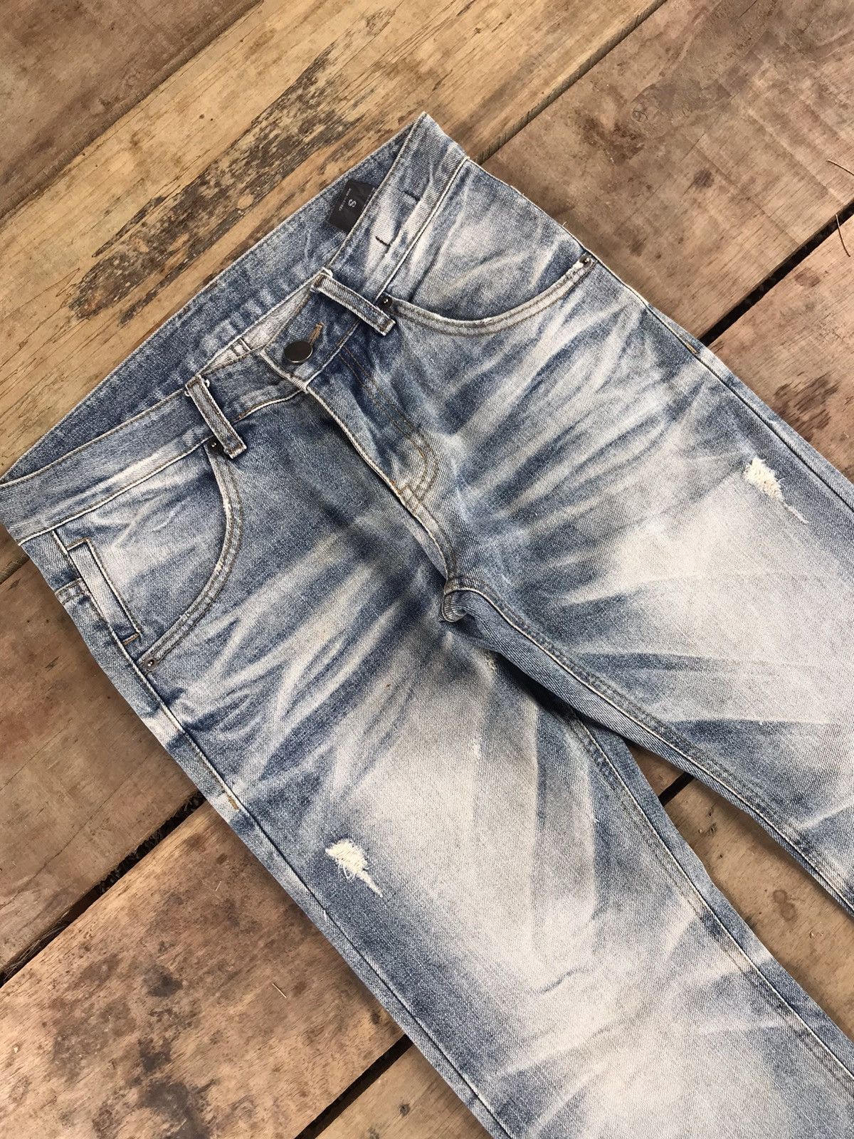 Seditionaries 💥FLARE💥90s STYLE IMPROVES SICK FADES DISTRESSED DENIM F394 Size US 32 / EU 48 - 18 Thumbnail