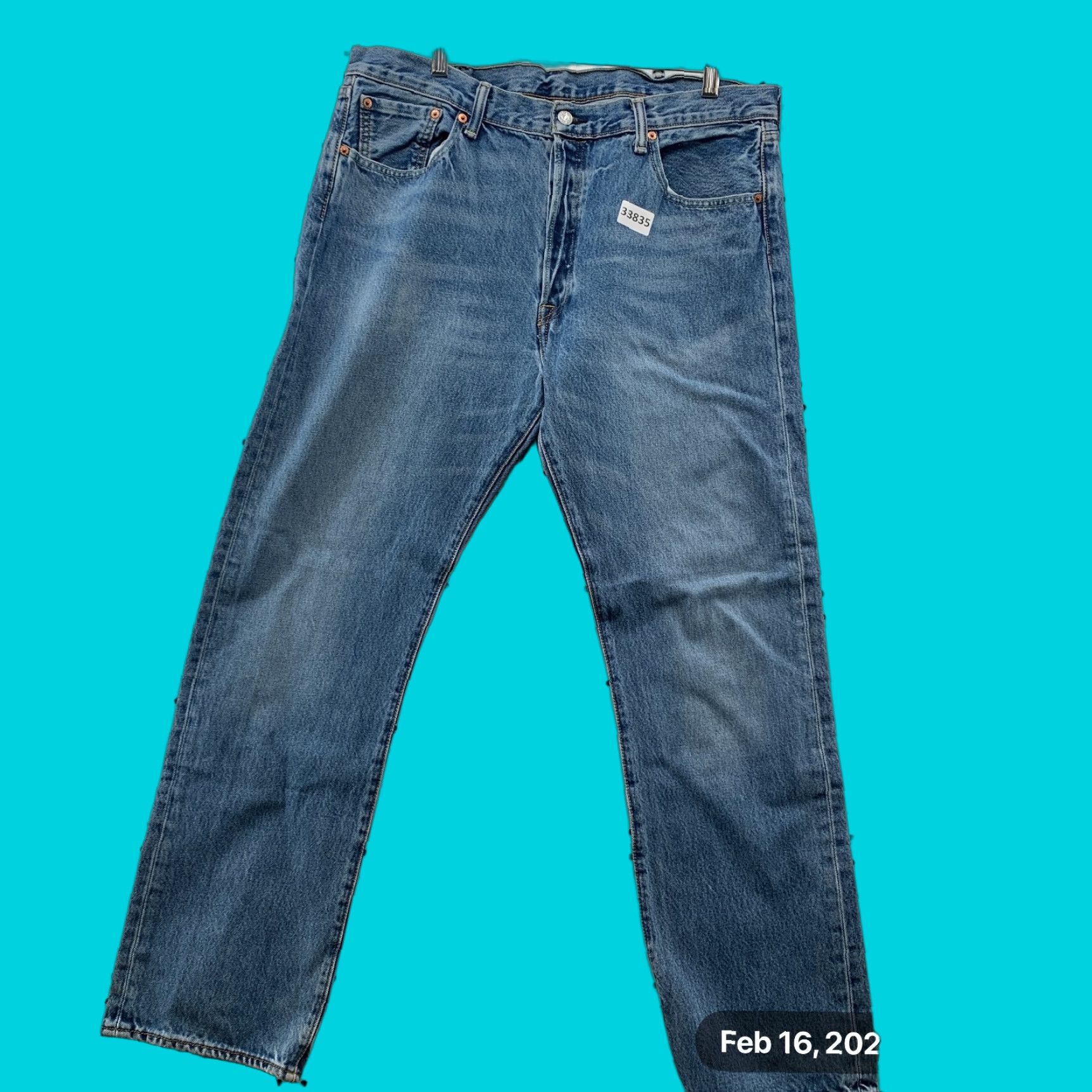 Levi's VINTAGE Levi's 501 Blue Denim Jeans Mens Size 36x31 Light Washed Button Fly FITS 501 Series Straight 36 Jeans Mens Blue 90s Size US 36 / EU 52 - 1 Thumbnail