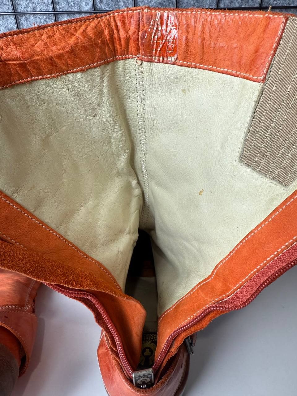 Belstaff Belstaff Roadmaster 1955 Orange Leather Rear Mid-Calf Boots Size US 7 / IT 37 - 7 Thumbnail