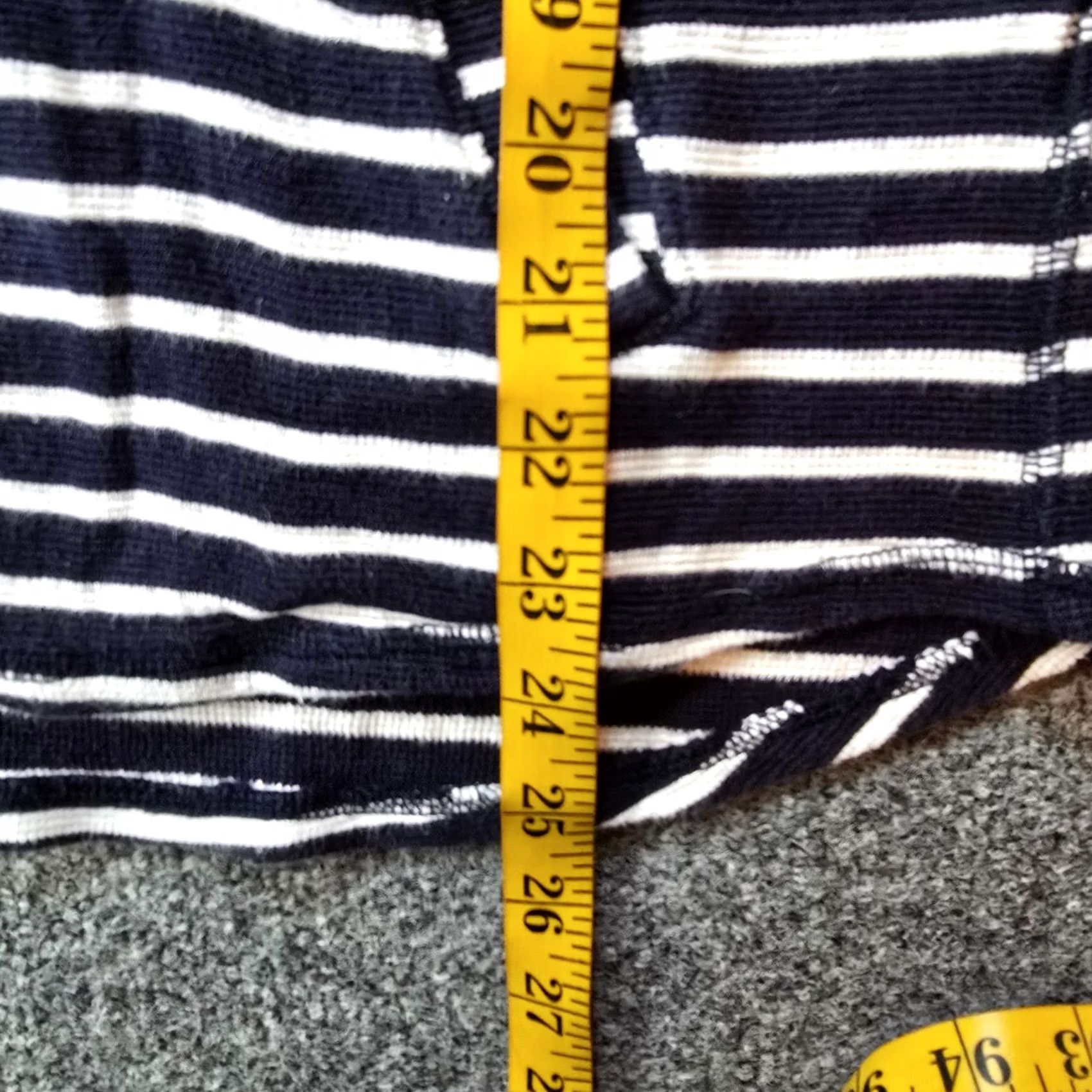 J.Crew J.CREW Sweater Womens Small Blue White Striped Cowl Neck Thermal Casual Pullover Size S / US 4 / IT 40 - 6 Thumbnail