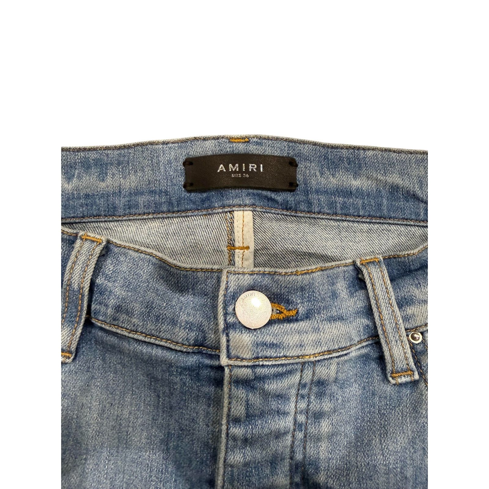 Amiri Amiri MX1 Applique Light Wash Denim Jeans Size US 36 / EU 52 - 4 Thumbnail
