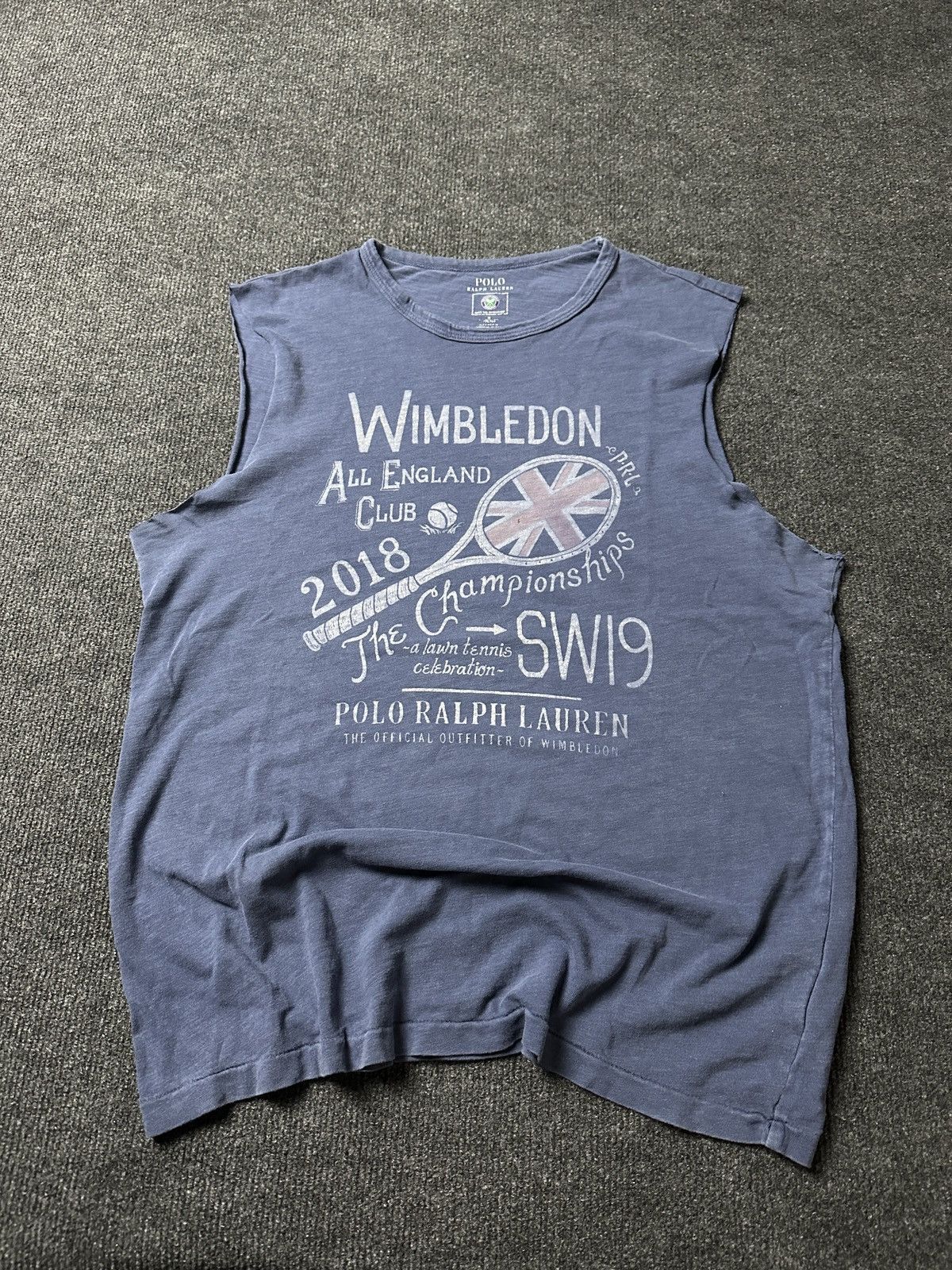 🚨 WIMBLEDON TENNIS RALPH LAUREN POLO BLUE TANK TOP